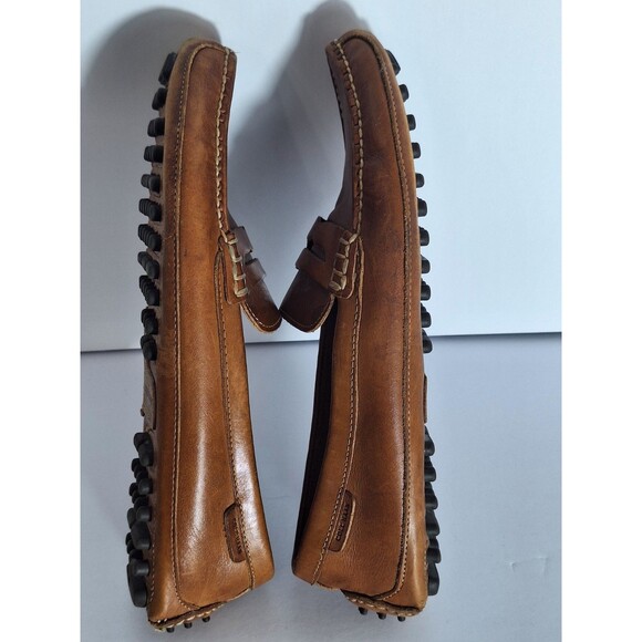 Cole Haan Grant Canoe Leather Penny Loafers Driving Shoes Men 10.5M Brown Casual - Picture 9 of 11